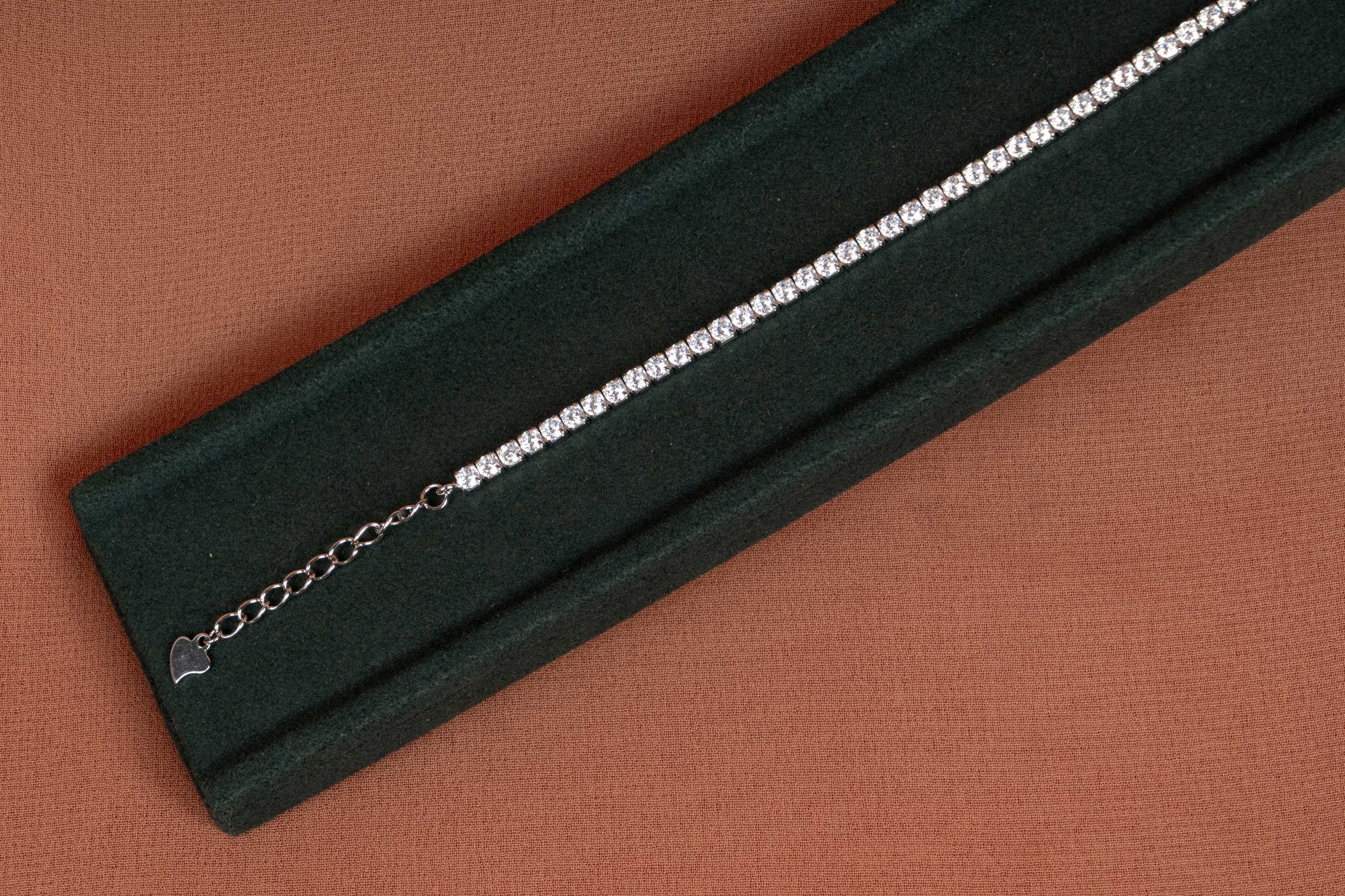 Classic Tennis Silver Bracelet