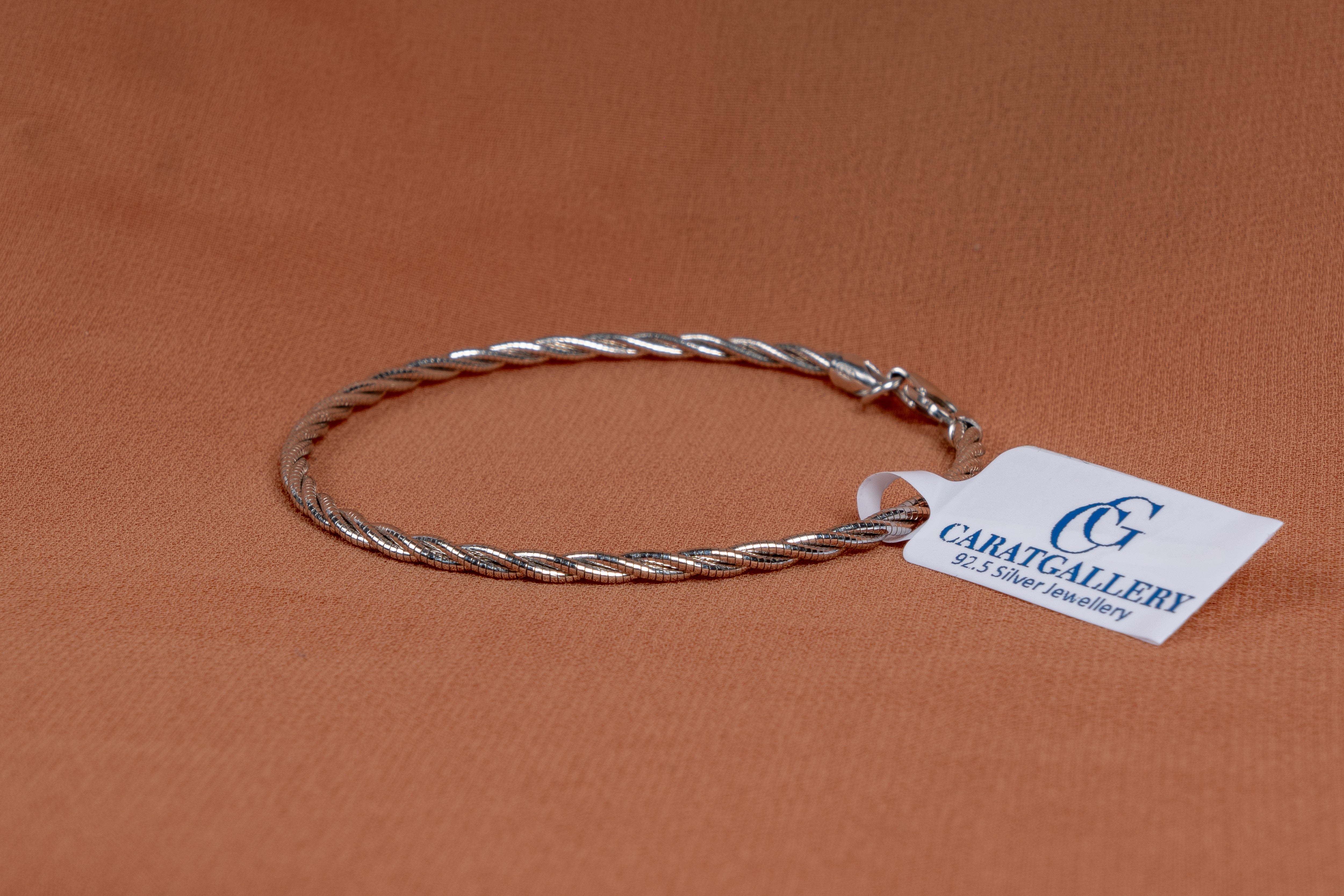 Classic Twisted Rope Silver Bracelet