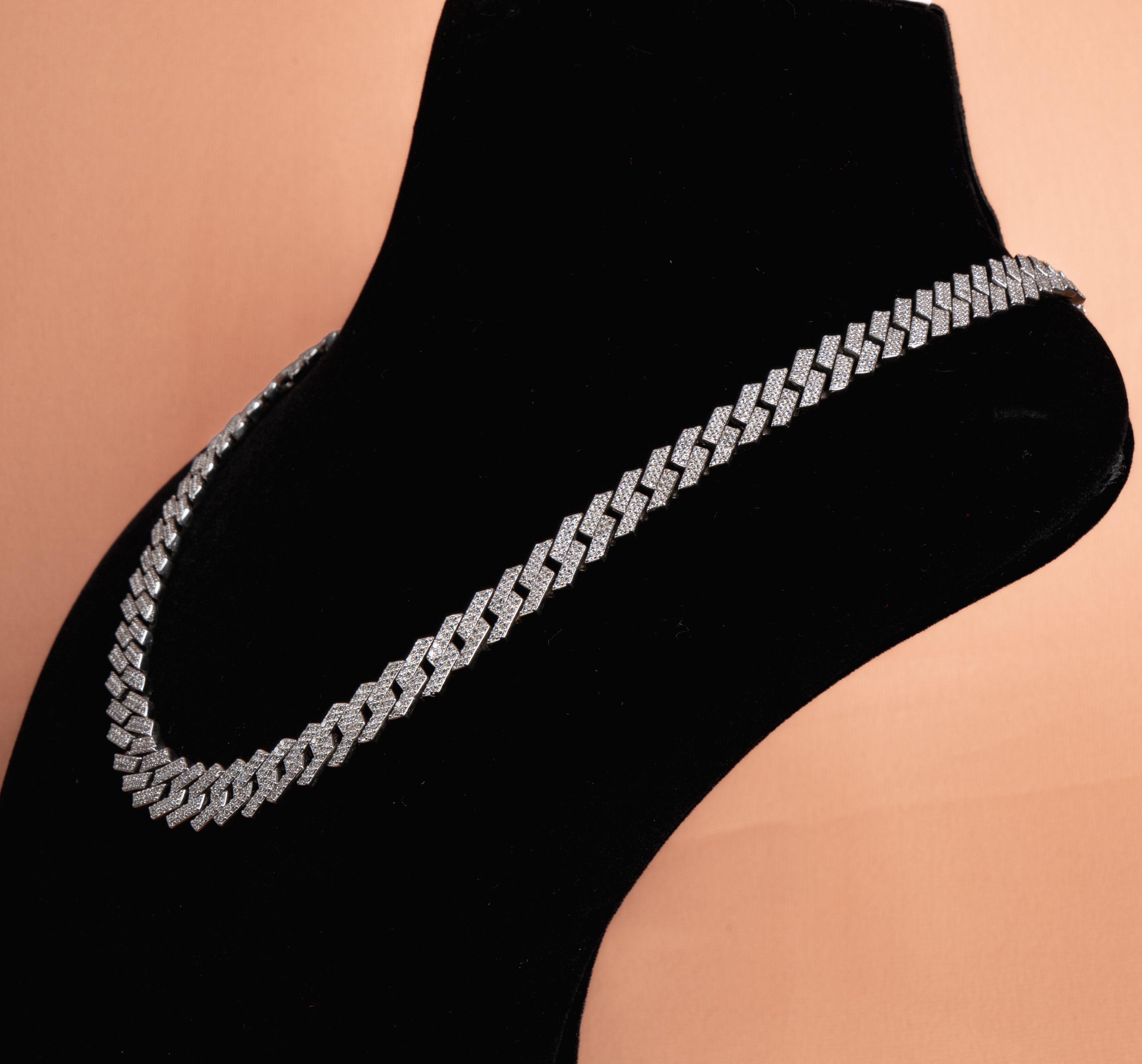 Iced Cuban Link Silver Necklace