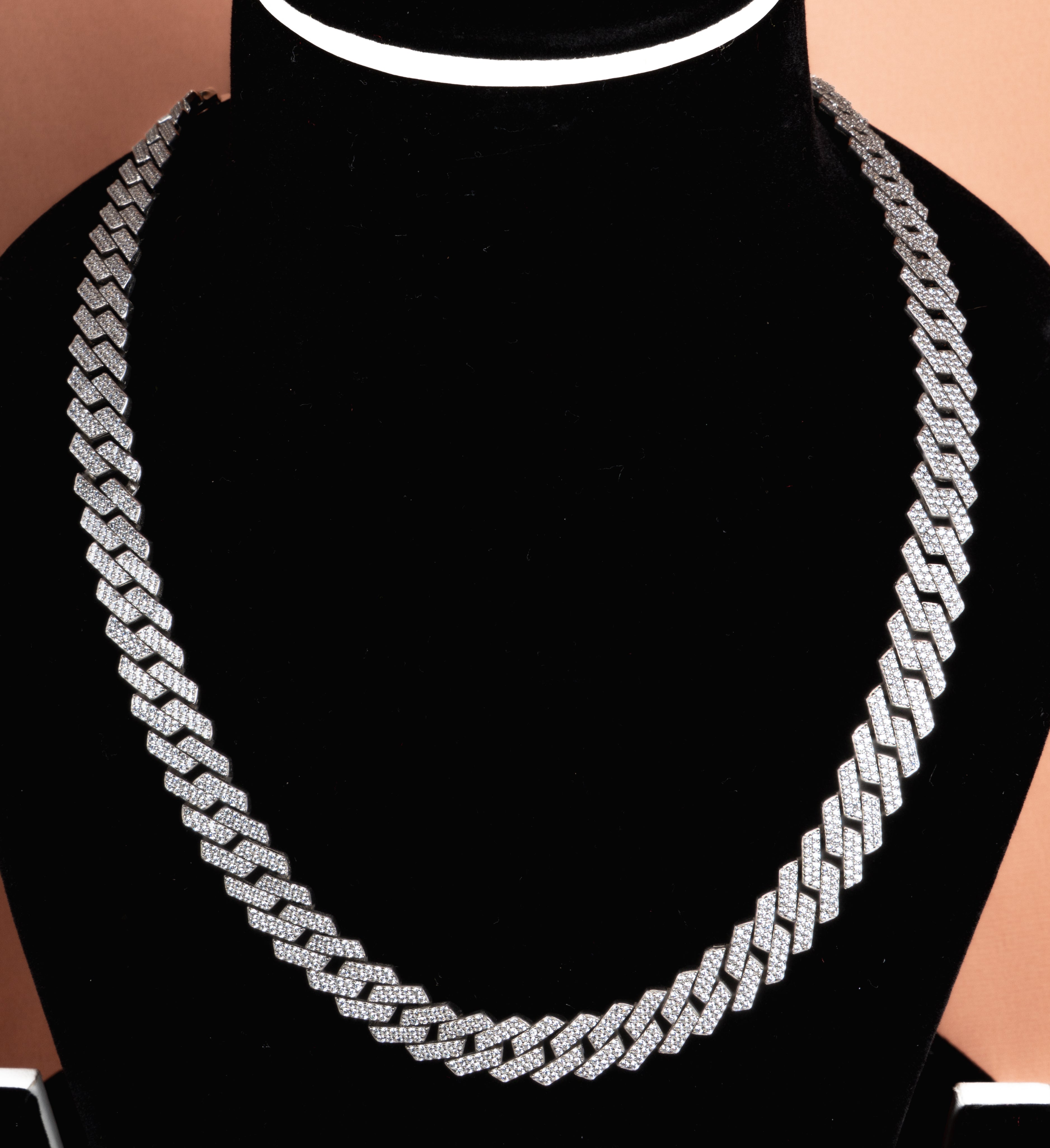 Iced Cuban Link Silver Necklace