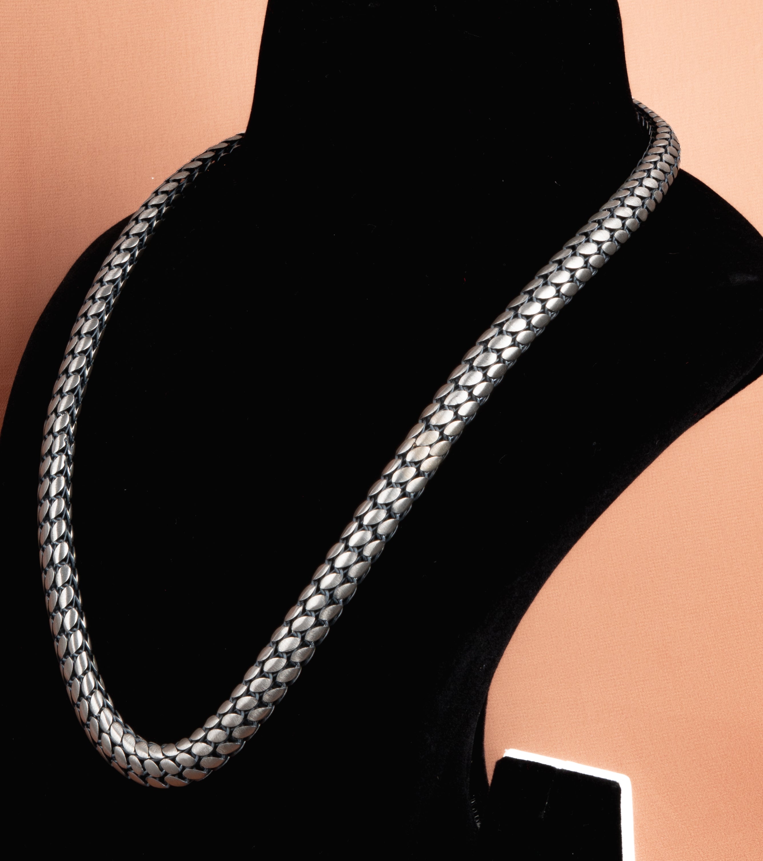 Classic Woven Silver Statement Necklace