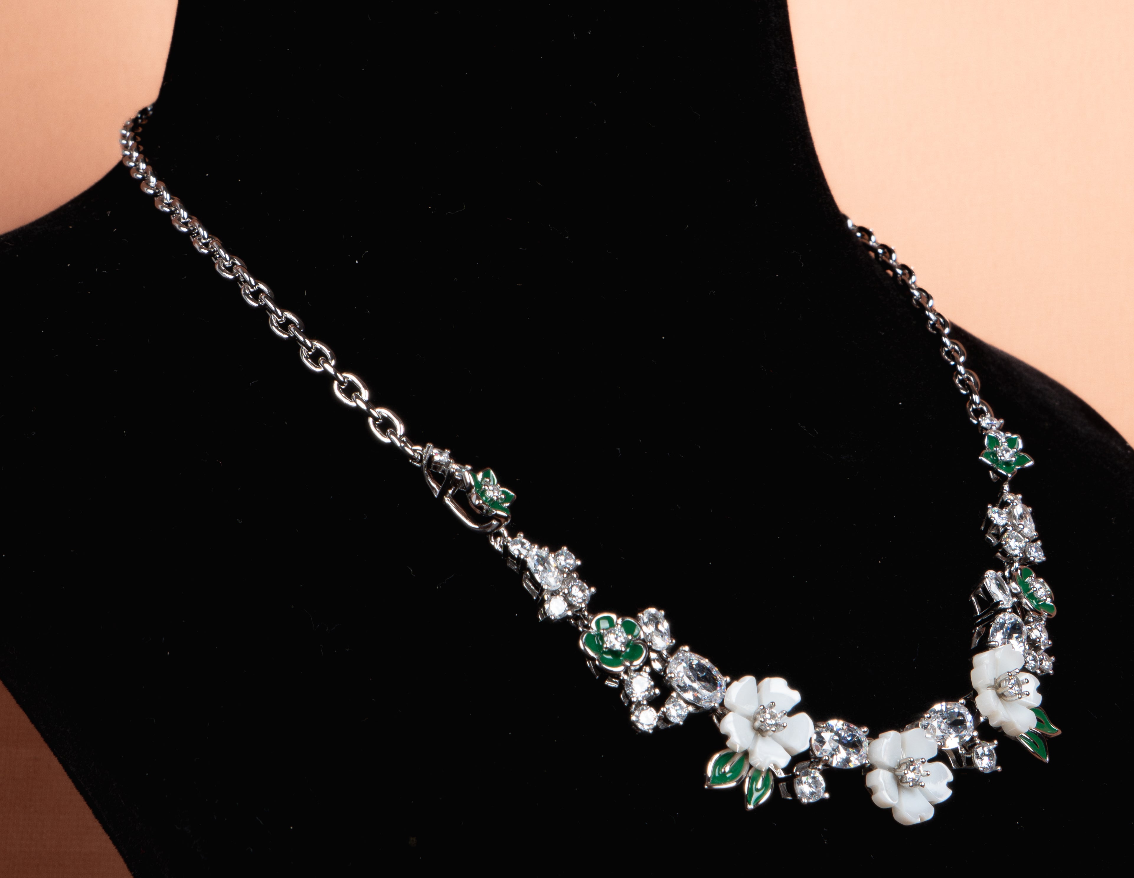 Fleurine Blossom Necklace & Earrings Set