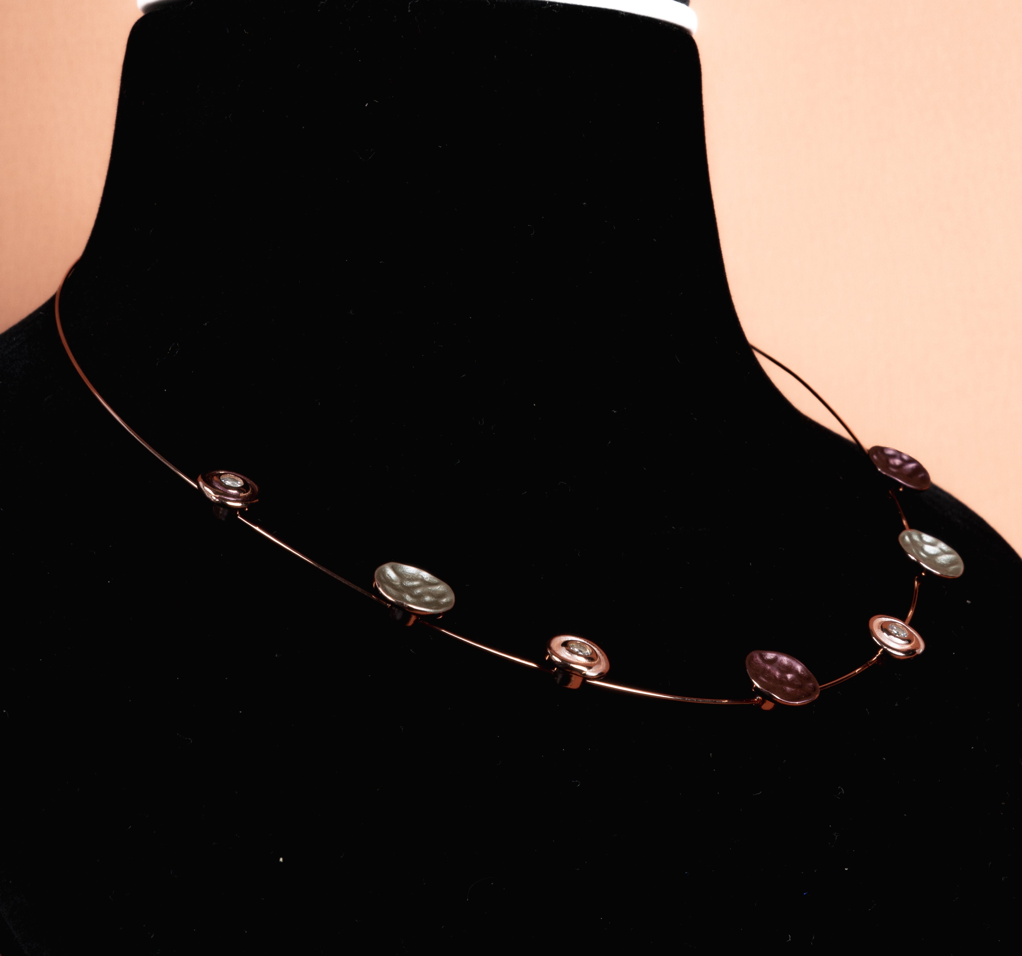 Liora Disc Necklace and Stud Earrings Set