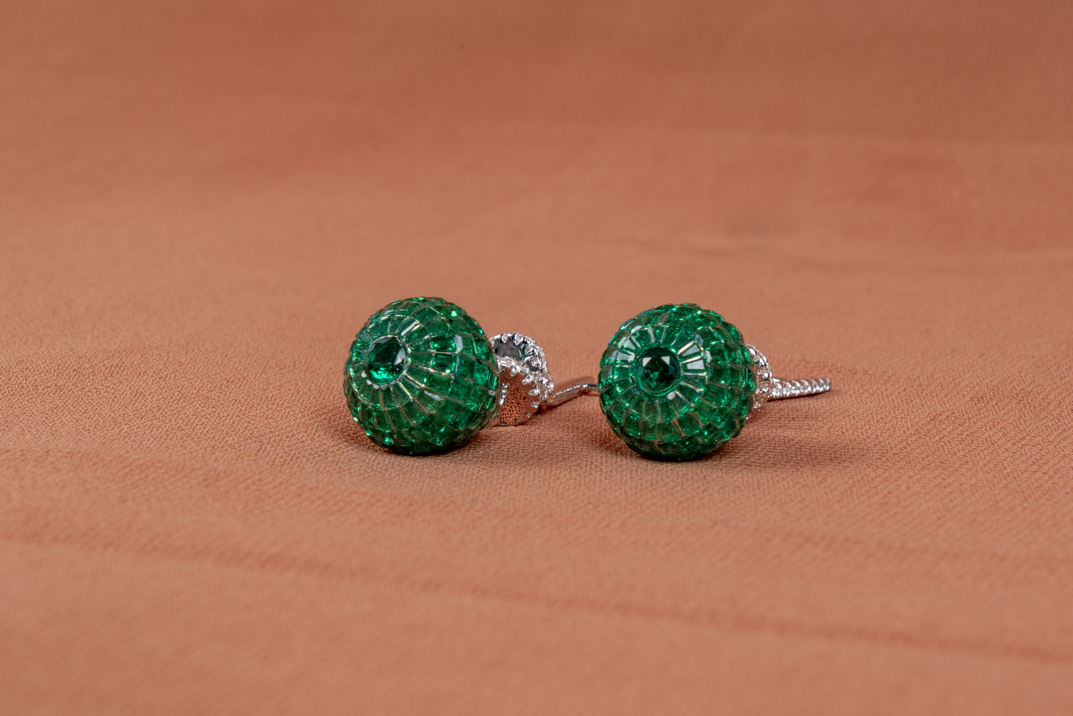 Everdine Emerald Drop Necklace and Earrings Set