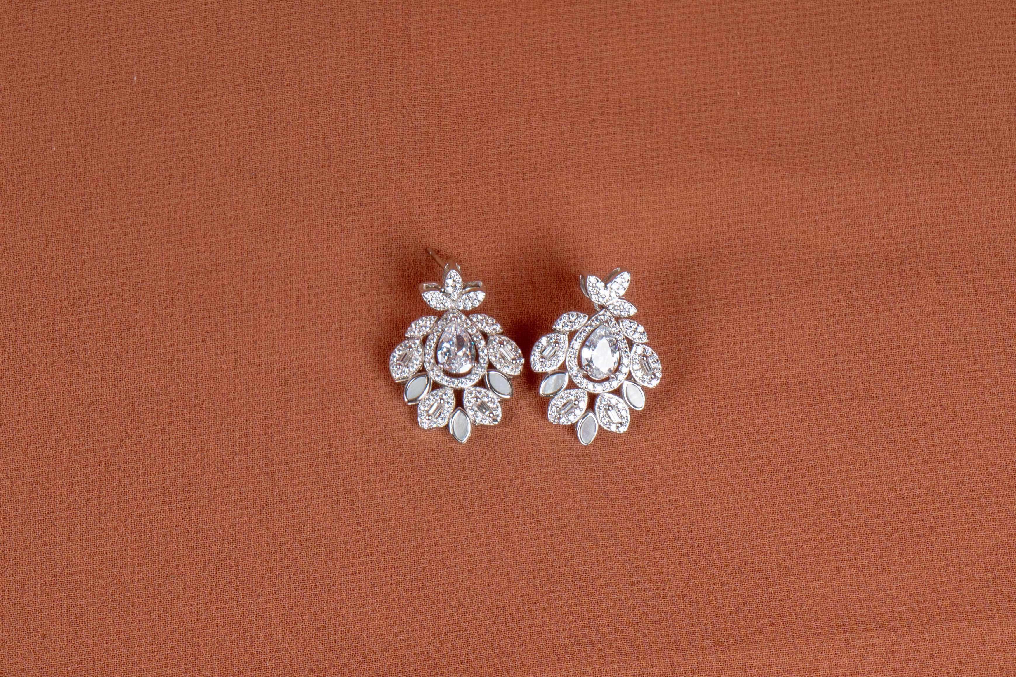 Celestique Floral Necklace and Earrings Set