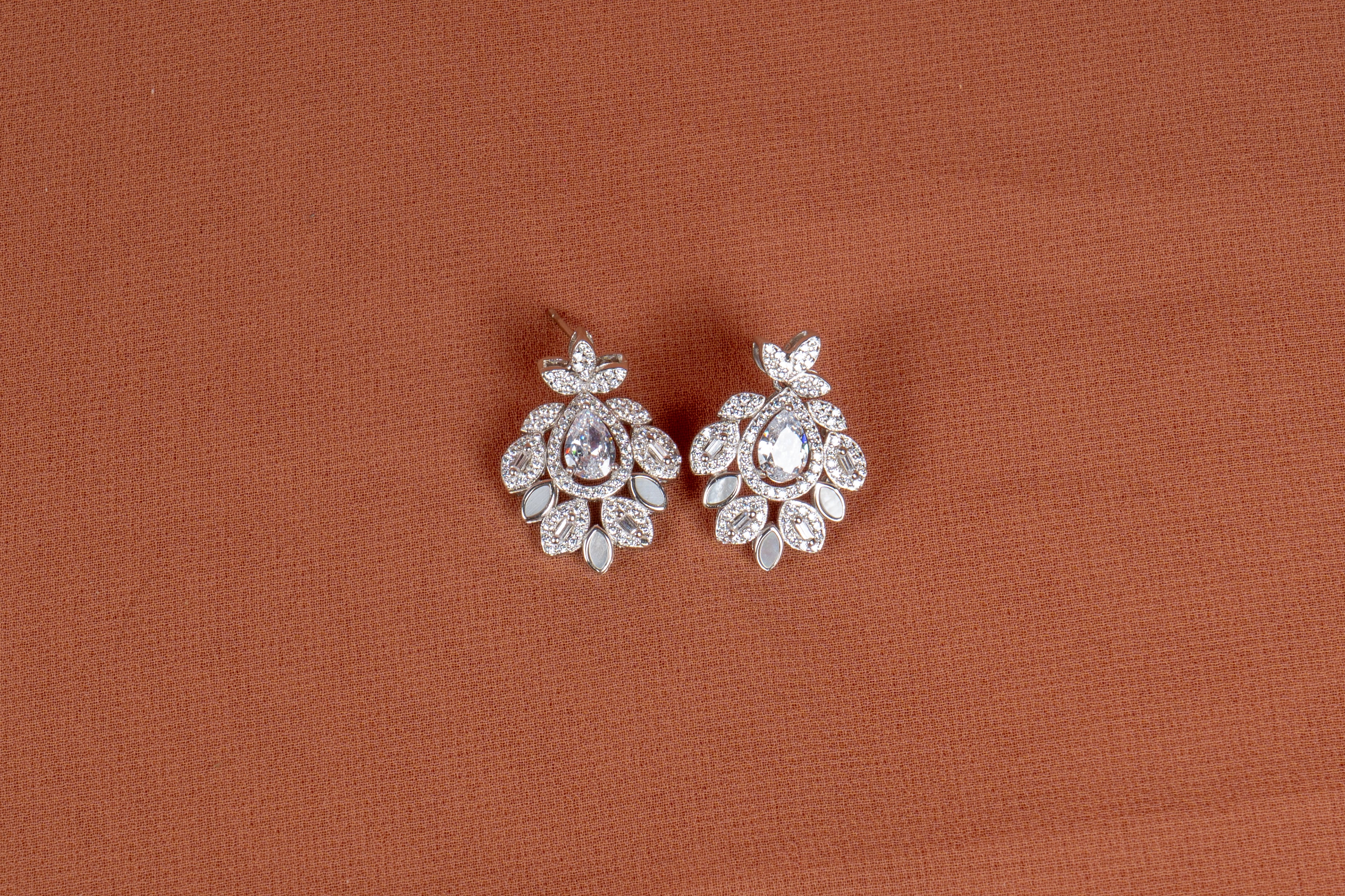 Celestique Floral Necklace and Earrings Set