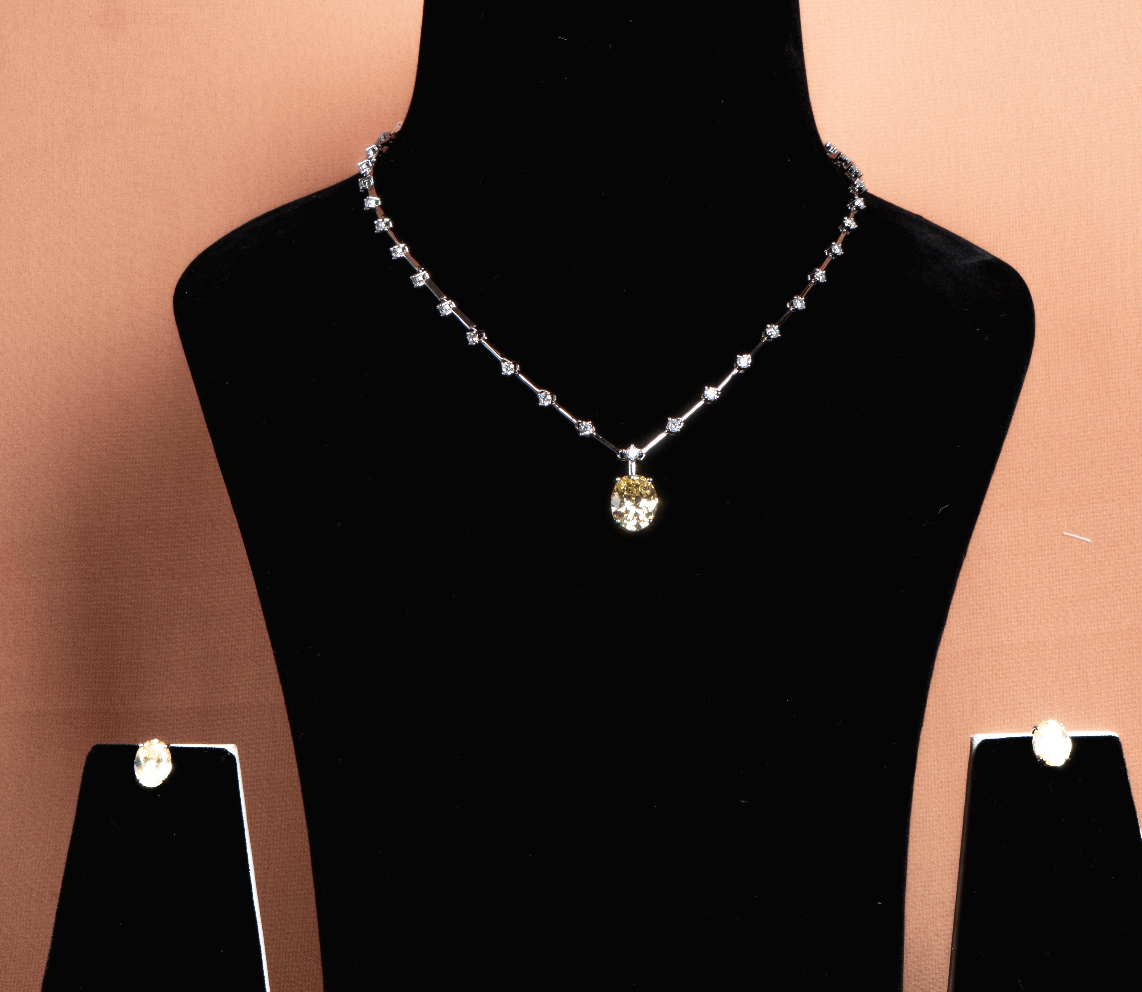 Lumiora Solitaire Necklace and Stud Earrings Set