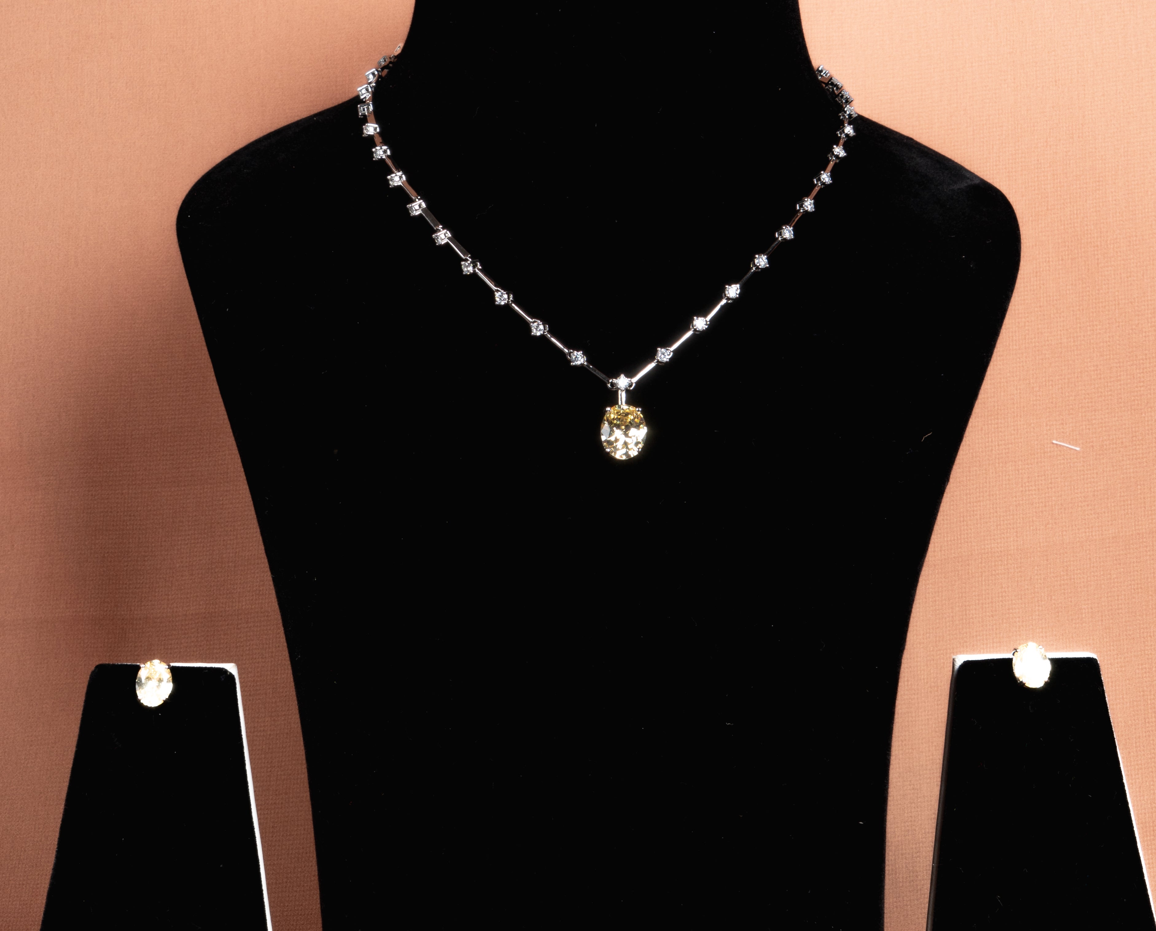 Lumiora Solitaire Necklace and Stud Earrings Set