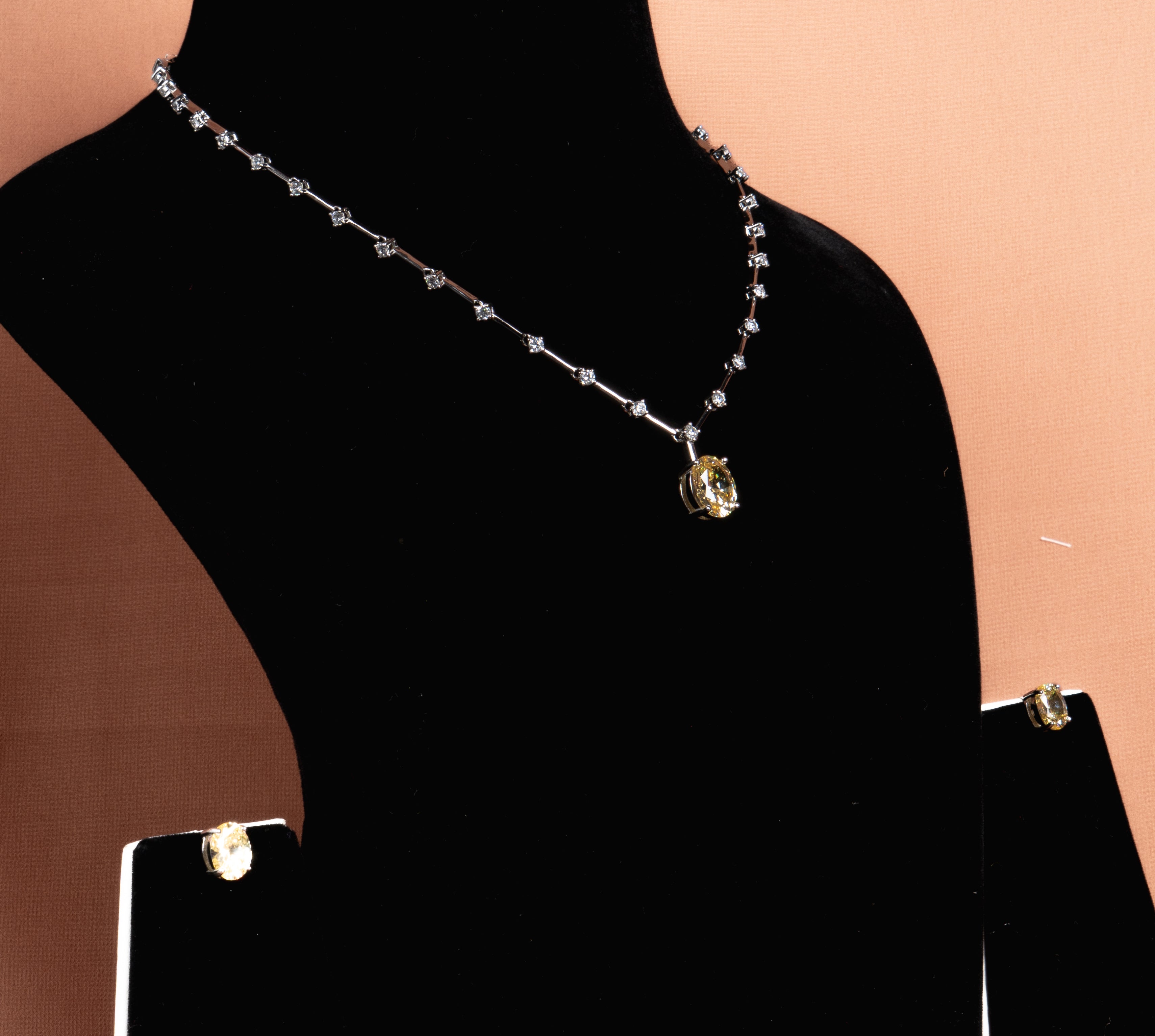 Lumiora Solitaire Necklace and Stud Earrings Set