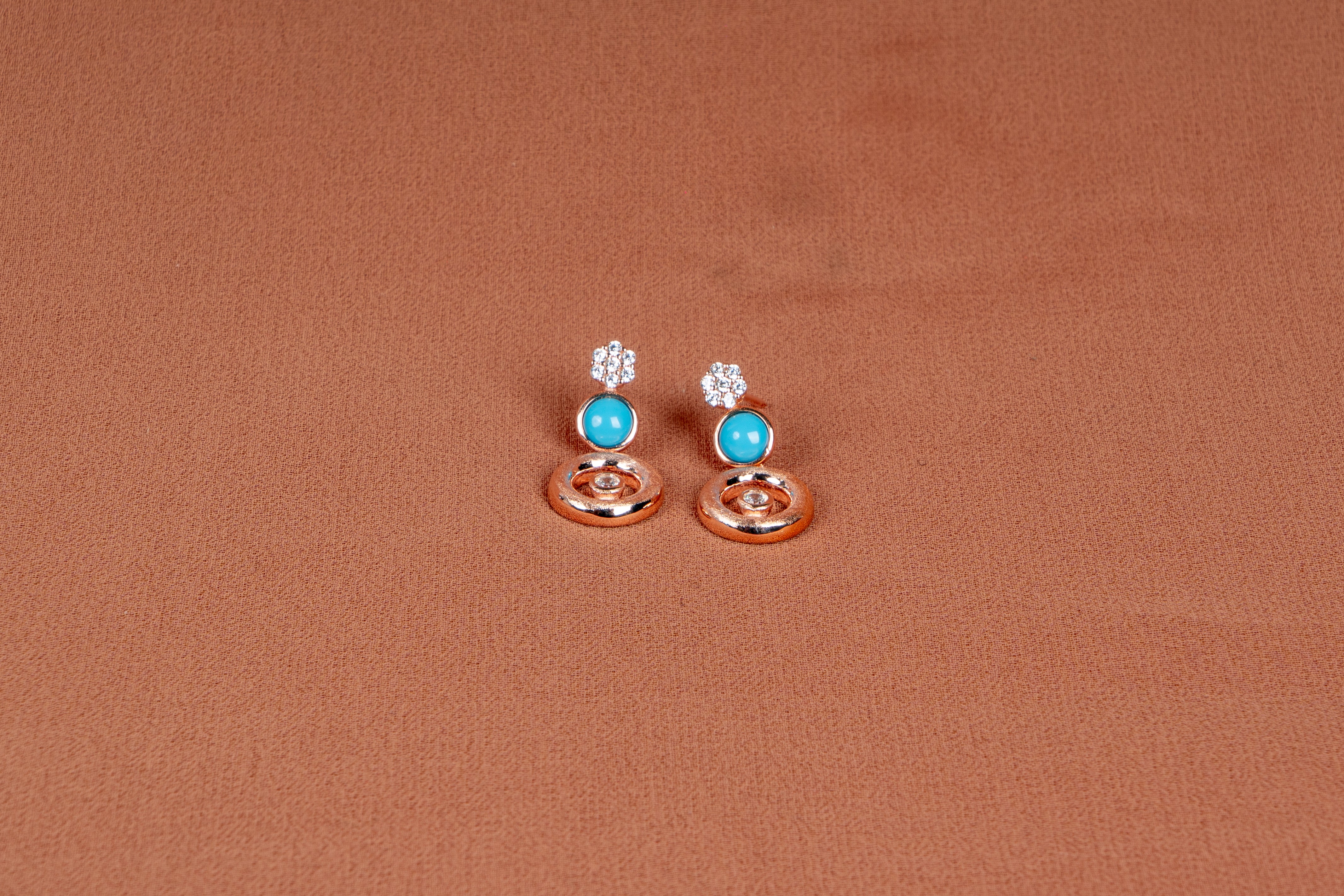 Caelira Layered Necklace and Drop Earrings Set